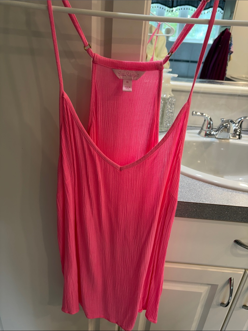 Lilly Pulitzer Vibrant Pink Slip Chemise